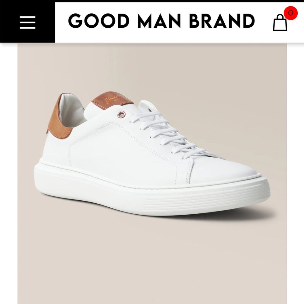 NWOT Good man brand leather London sneakers - never worn, but threw out the box